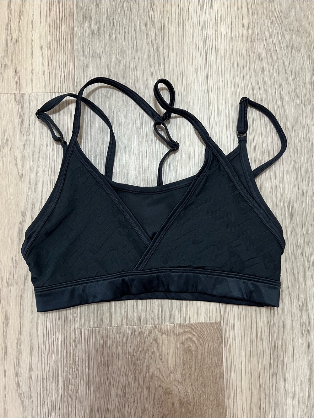 Nike Dri-FIT Black Strappy Light Support Sports Bra Size Small